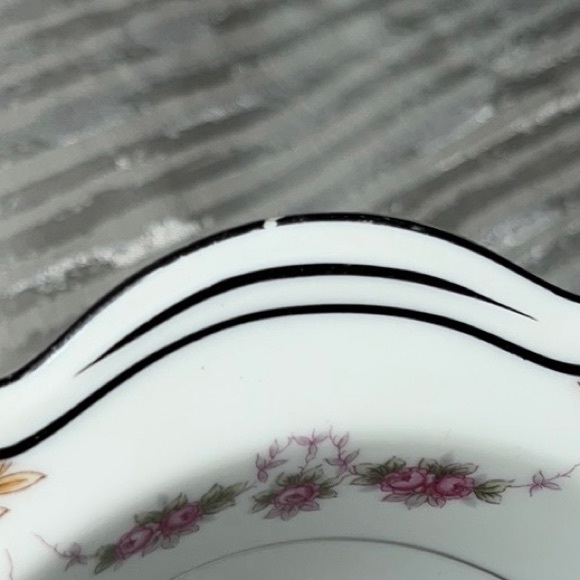 RC SERVING BOWL VTG 1960s PATTERN NORITAKE 564 VICTORIAN ROSES AND LAUREL TRIM - Picture 13 of 14